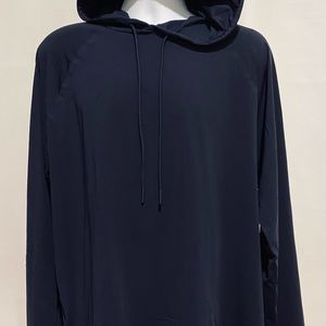 Men hoodie, blue yoga pullover